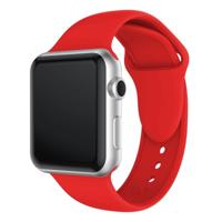 Dubbele klinknagels siliconen horloge Band voor Apple Watch serie 3 & 2 & 1 38mm (rood) - thumbnail