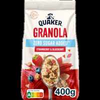 Quaker Zero Sugar Added Granola Aardbei & Blauwe Bes 400 gr bij Jumbo - thumbnail