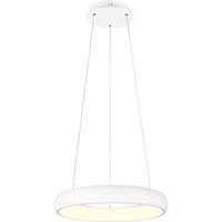LED Hanglamp 29W Rond - Aanpasbare Kleur & Dimbaar - Mat Wit Metaal - thumbnail