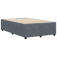 Bedframe zonder matras 120x190 cm fluweel donkergrijs - thumbnail