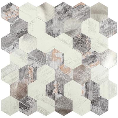 Zelfklevende Hexagon Mozaïektegels Naturel