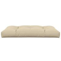 VidaXL Palletkussen 120x80x12 cm stof beige - thumbnail