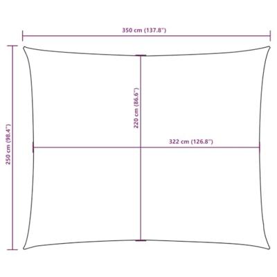 VidaXL Zonnescherm rechthoekig 2,5x3,5 m oxford stof crèmekleurig - thumbnail