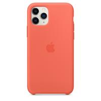 Achterzijde behuizing voor mobiele telefoon - silicone - clementine oranje - voor iPhone 11 Pro - thumbnail