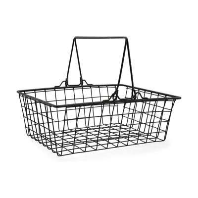 Mand van Staaldraad Quid Ebano Metaal Staal 30 x 23 x 10,5 cm