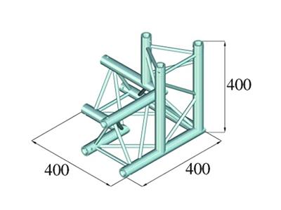 Alutruss DECOLOCK DQ3-PAL34 Driehoek truss 3-voudige hoek 90 ° Alutruss DECOLOCK DQ3-PAL34 Driehoek truss 3-voudige hoek 90 °