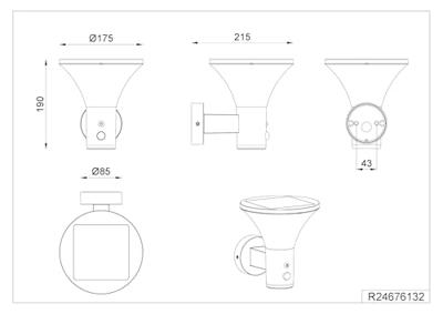 Trio Solar buitenlampGorda met bewegingssensor - R24676132