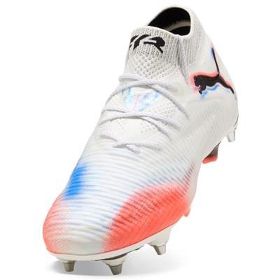 PUMA Future 8 Ultimate IJzeren-Nop Voetbalschoenen (SG) Wit Felrood Blauw