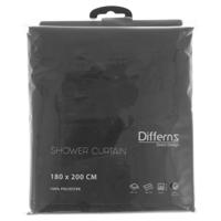 Douchegordijn Differnz Color Polyester 180x200 cm Antraciet Differnz - thumbnail