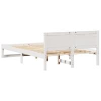 Bedframe met hoofdeinde Wit 120 x 190 cm Massief grenenhout - thumbnail