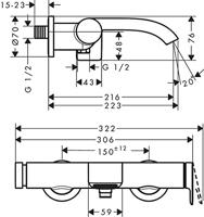 Hansgrohe Vivenis Badmengkraan Chroom - thumbnail