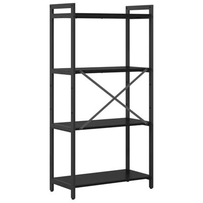 Boekenkast Zwart eiken 60 x 30 x 118 cm Bewerkt hout