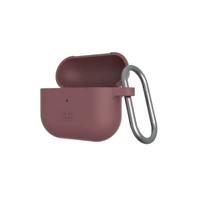 U by UAG [U] Dot Silicone Case voor de Apple AirPods 2021 Case - [Soft-Touch siliconen, karabijnhaak, Lightning connector afdekking, status LED zichtbaar, draadloos opladen compatibel] - aubergine - thumbnail