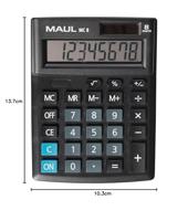 Maul MC 8 Bureaurekenmachine Zwart Aantal displayposities: 8 werkt op batterijen, werkt op zonne-energie - thumbnail