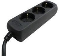 VB Stekkerdoos tcd 3V +RA 3.0 meter 3x1.5mm² Zwart - thumbnail