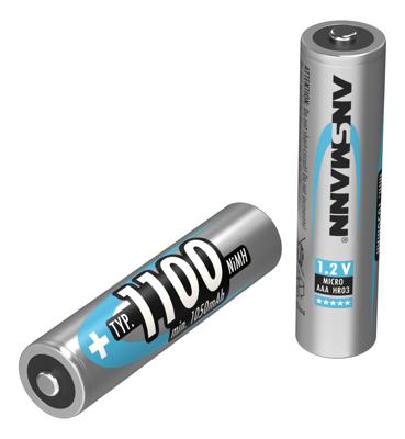 Ansmann HR03 Oplaadbare AAA batterij (potlood) NiMH 1100 mAh 1.2 V 1 stuk(s) Ansmann HR03 Oplaadbare AAA batterij (potlood) NiMH 1100 mAh 1.2 V 1 stuk(s)