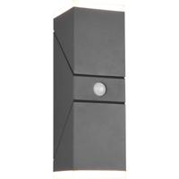 LED Buiten Wandlamp met Bewegingssensor - 14W - Warm Wit 3000K - Antraciet - thumbnail
