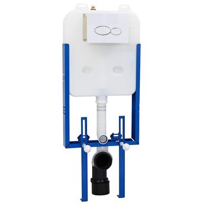 VidaXL Cisterna frame met opslag wit 50 x 8 x 131 cm staal