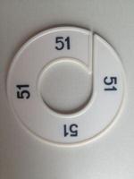 Maatring 9cm wit/zwart 51 - thumbnail