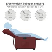 Sta-op-stoel elektrisch kunstleer wijnrood - thumbnail