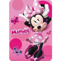 Minnie fleece deken 100 x 140 cm roze - thumbnail