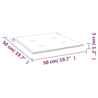 VidaXL Tuinstoelkussens 2 st 50x50x3 cm stof blauw - thumbnail