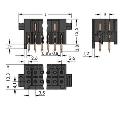 WAGO 713-1470/037-000 Female connector 25 stuk(s)