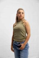 Off The Pitch WMNS Rib Top Dames Donkergroen - Maat S - Kleur: Donkergroen | Soccerfanshop - thumbnail