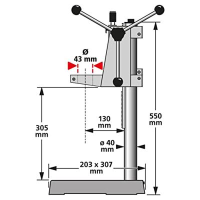 Wolfcraft Boorstandaard Werkhoogte (max.): 305 mm