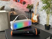 N-Gear Blazooka 703W - Draagbare Bluetooth Speaker - Met Microfoon & Verlichting - Wit - thumbnail