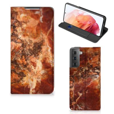 Samsung Galaxy S21 | Standcase | Marmer Bruin