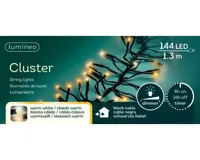 Lumineo Clusterverlichting 1.3m 144led Warm wit/ Klassisk warm - thumbnail