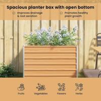 Verhoogde plantenbak Licht Bruin 100 x 100 x 77 cm - thumbnail