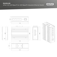 Digitus DN-651130 Industrial Ethernet Switch 4 + 1 poorten 10 / 100 MBit/s - thumbnail