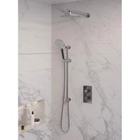 Inbouw Regendouche Set Brauer Chrome Edition Wanduitloop Ronde Hoofddouche 20 cm Met Glijstang en Handdouche 3 Standen Brauer - thumbnail