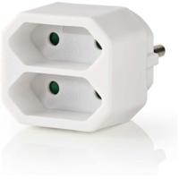 Nedis PSSPL200C1WT Stopcontactsplitter 2-weg Eurostopcontact Wit - thumbnail