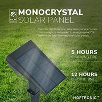 Set van 6 Odessa solar prikspots - Incl. Schemerschakelaar - 6000K daglicht wit - 2 lichtstanden - 300 lumen - 6-12 uur brandtijd - Kantelbaar - IP65 waterdicht - thumbnail