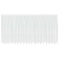 VidaXL Kantgordijn met gordijnen bloemen wit 140 x 500 cm polyester - thumbnail