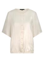 Tramontana Fabric Mix Short-sleeve Blouse C45-17-301 Blouse 006800 Stone - thumbnail