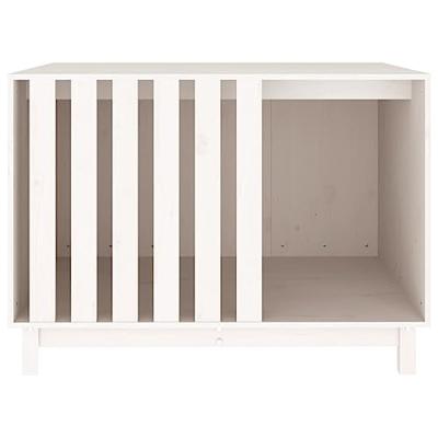 VidaXL Hondenhok 100x70x72 cm massief grenenhout wit VidaXL Hondenhok 100x70x72 cm massief grenenhout wit