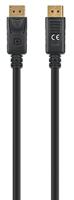Manhattan 355568 DisplayPort-kabel DisplayPort Aansluitkabel DisplayPort-stekker, DisplayPort-stekker 1.00 m Zwart Afgeschermd (drievoudig), PVC-mantel, - thumbnail