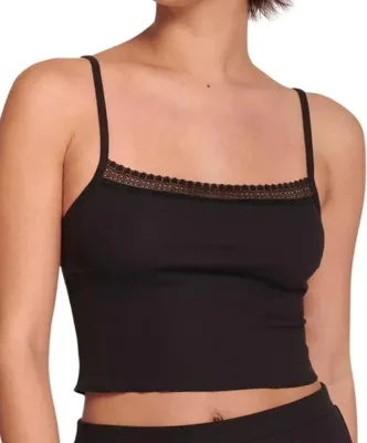 Dames hemd GO Ribbed Crop Top - Mouwloos slaapshirt