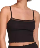 Dames hemd GO Ribbed Crop Top - Mouwloos slaapshirt - thumbnail