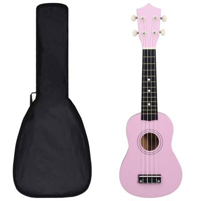 VidaXL Ukuleleset met tas voor kinderen sopraan 21&apos;&apos; roze