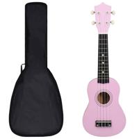 VidaXL Ukuleleset met tas voor kinderen sopraan 21&apos;&apos; roze - thumbnail