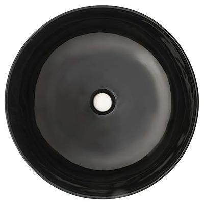 VidaXL Wastafel rond 41,5x13,5 cm keramiek zwart VidaXL Wastafel rond 41,5x13,5 cm keramiek zwart