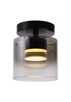 Highlight PlafondlampSalerno zwart met smoke glas - P6427.01 - thumbnail