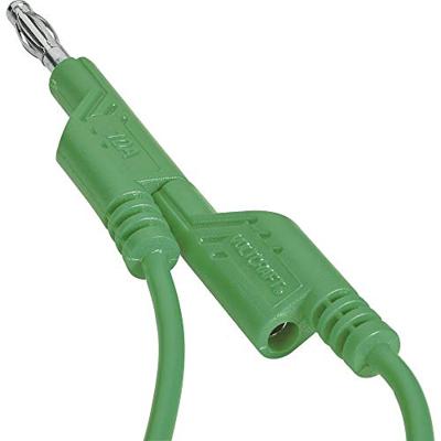 VOLTCRAFT Meetsnoer Banaanstekker 4 mm Banaanstekker 4 mm 1.00 m Groen 1 stuk(s)