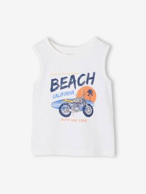 Bedrukt hemdje "California" ecru