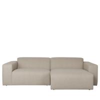 Zuiver Milka 3-zits bank rechts Cappuccino - thumbnail